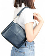 Sac seau cuir surpiqué