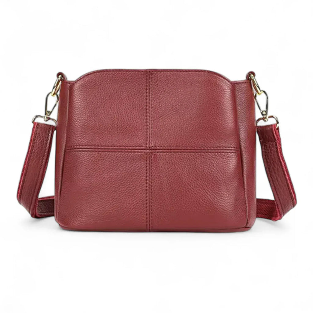 Sac seau cuir surpiqué