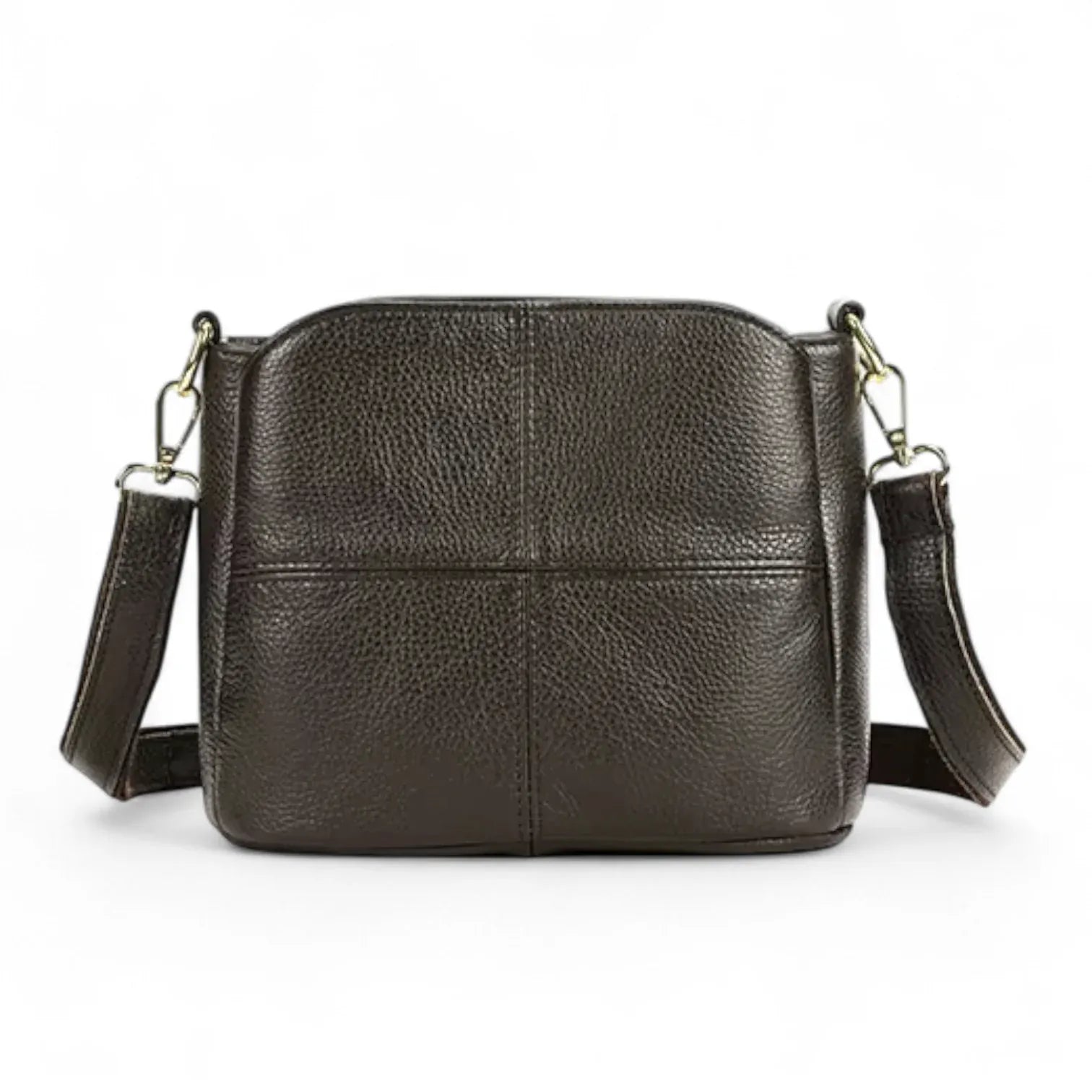 Sac seau cuir surpiqué