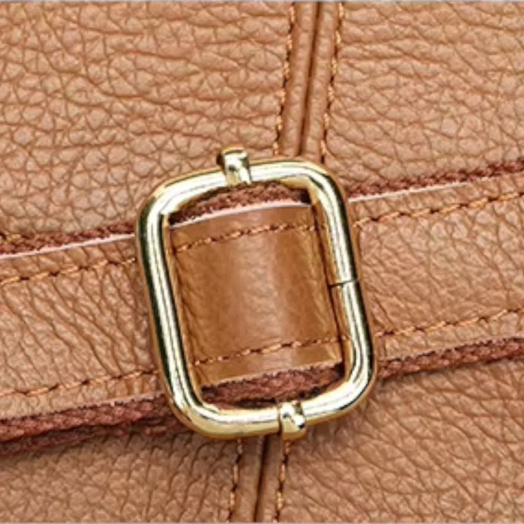 Sac seau cuir surpiqué