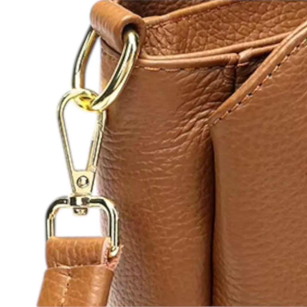 Sac seau cuir surpiqué