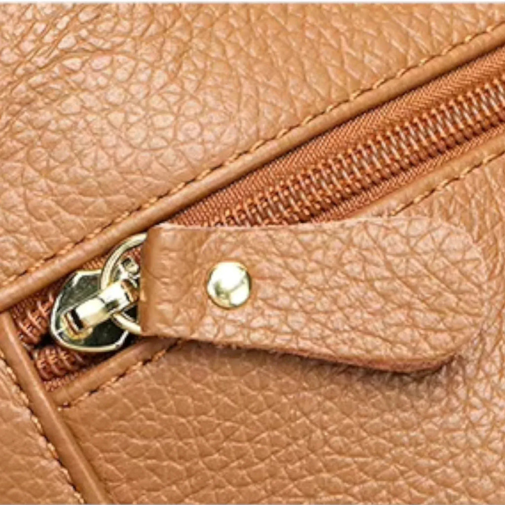 Sac seau cuir surpiqué