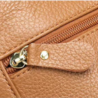 Sac seau cuir surpiqué