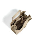 Sac seau cuir verni cognac