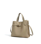 Sac seau cuir verni cognac