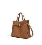 Sac seau cuir verni cognac