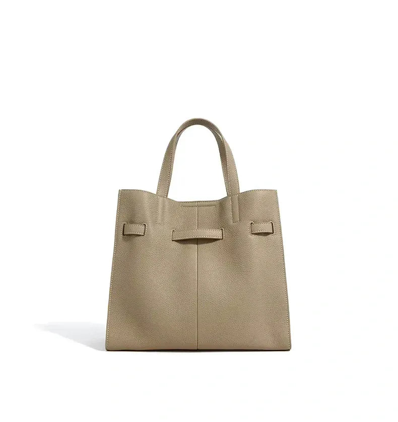 Sac seau cuir verni cognac