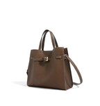 Sac seau cuir verni cognac