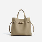 Sac seau cuir verni cognac Khaki