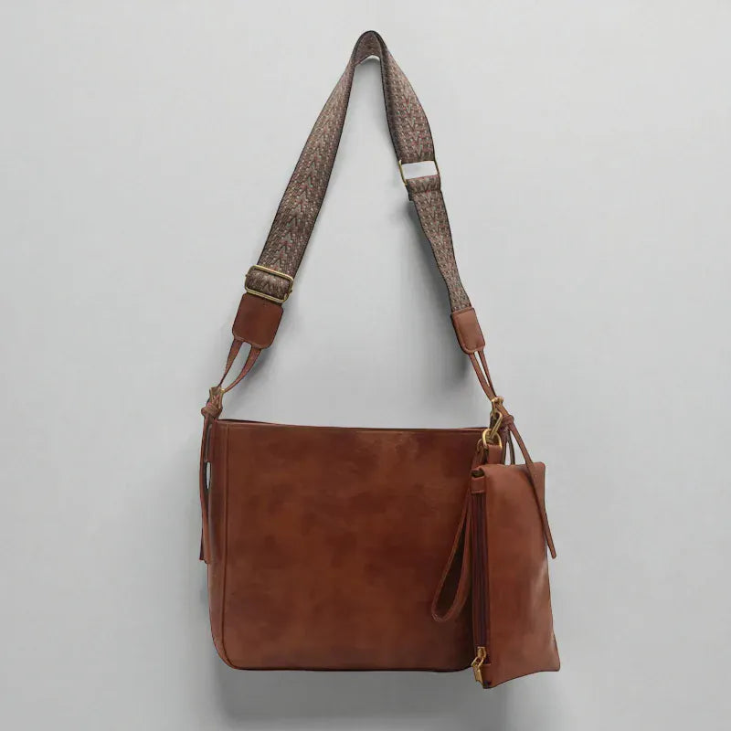 Sac seau cuir vieilli