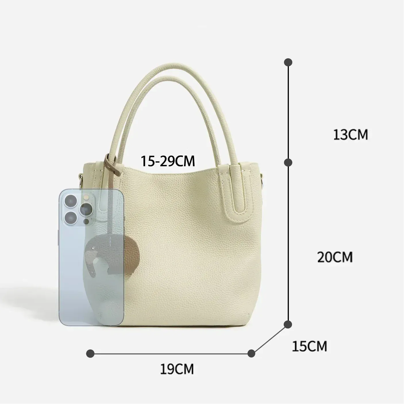 Sac seau en cuir élégant