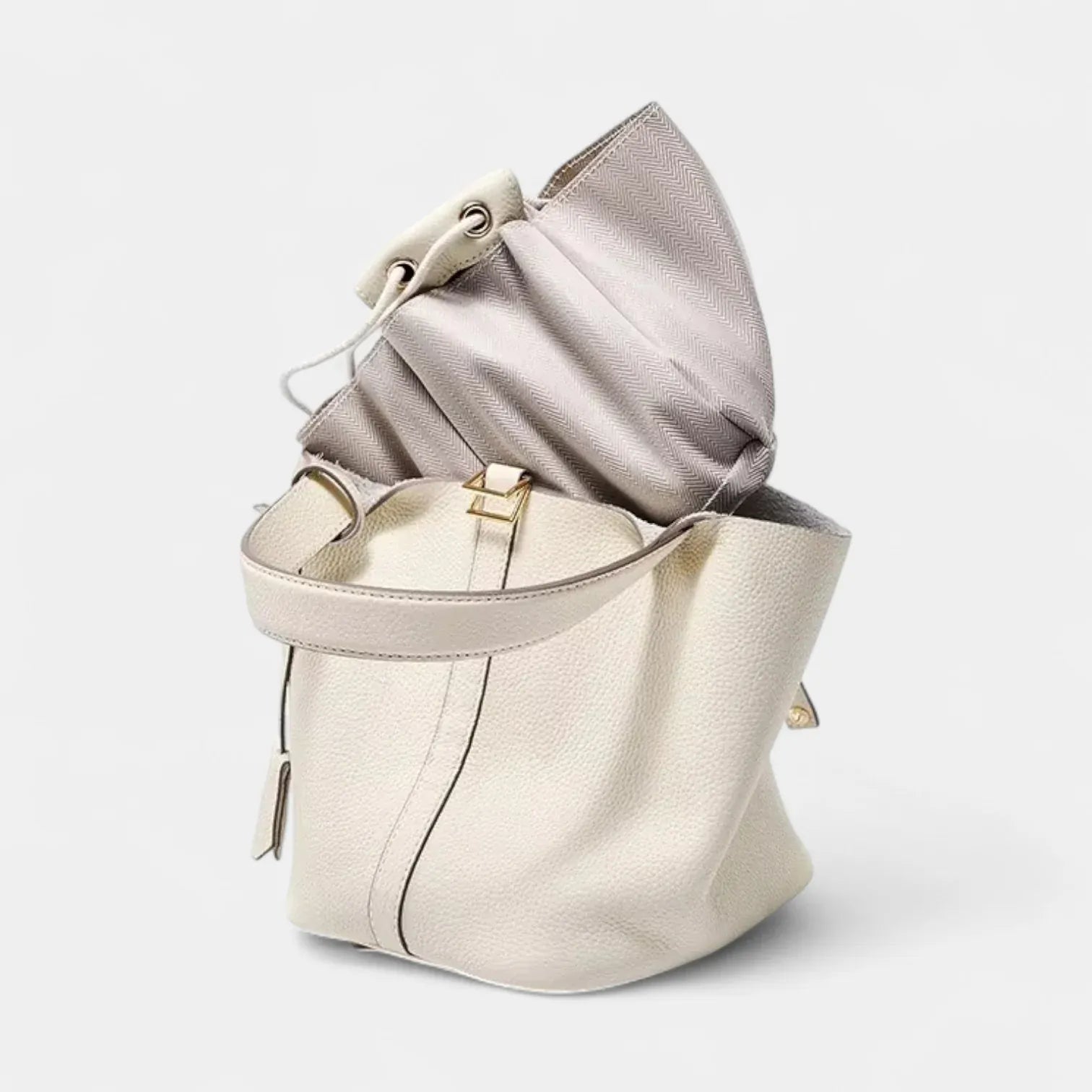 Sac seau en cuir lock in