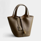 Sac seau en cuir lock in