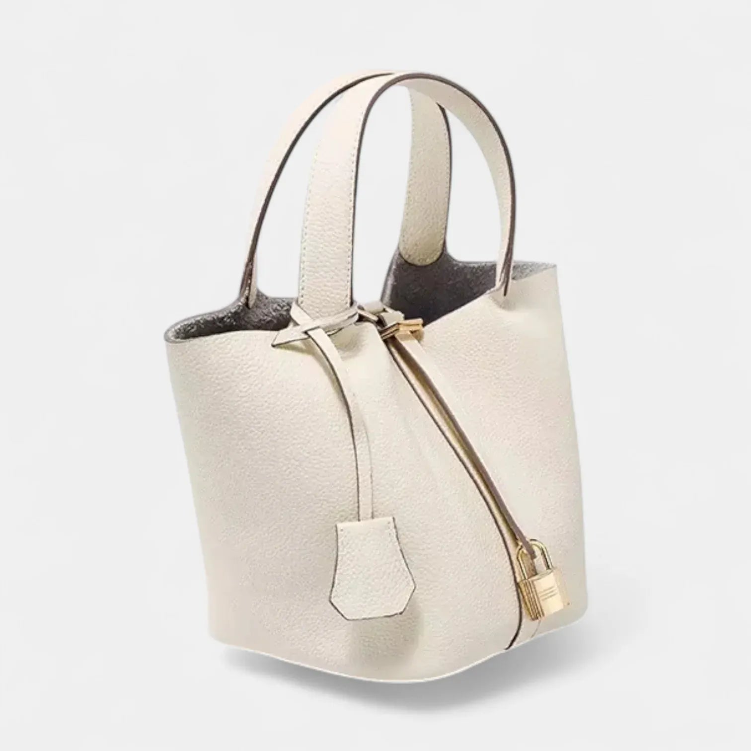 Sac seau en cuir lock in