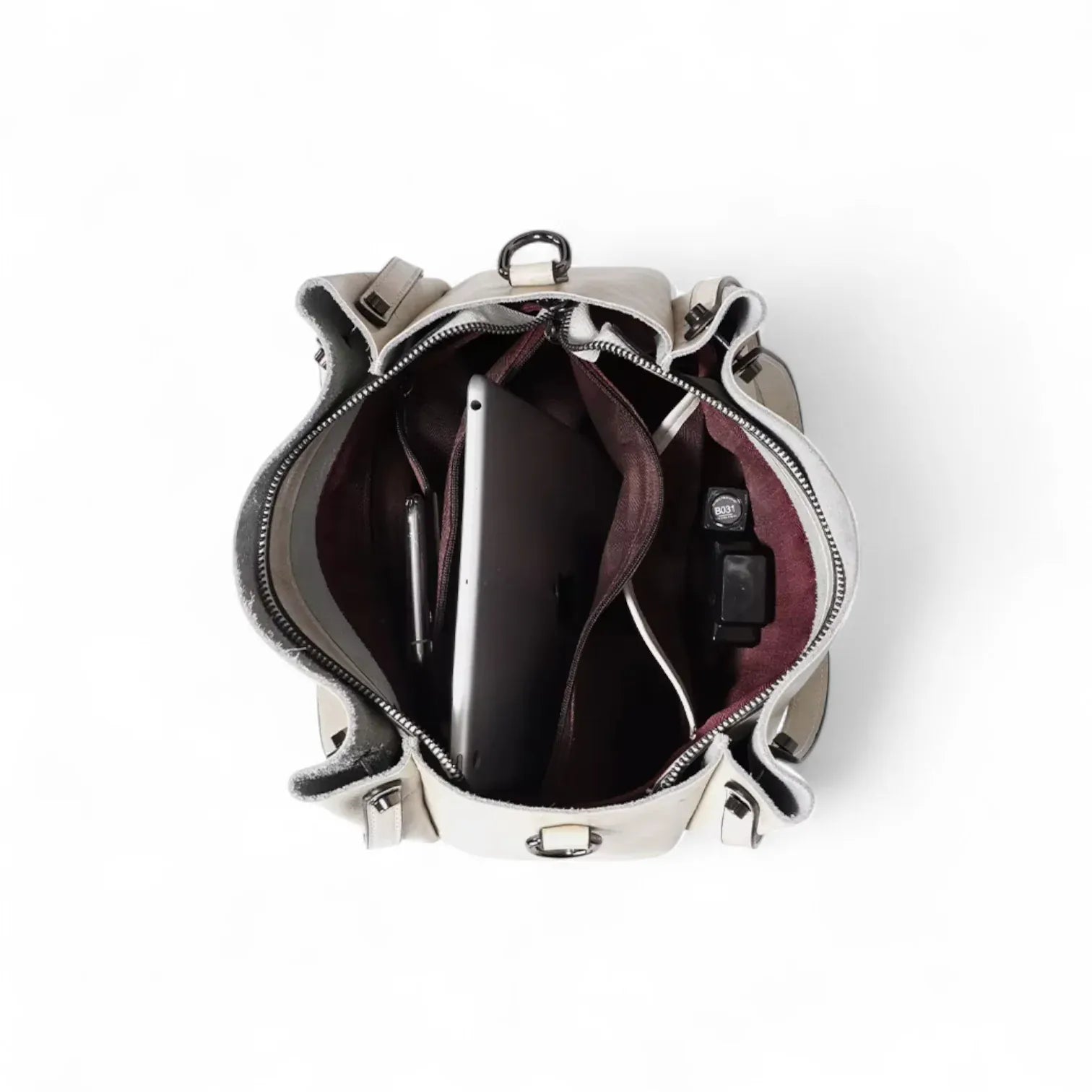 Sac seau en cuir structuré