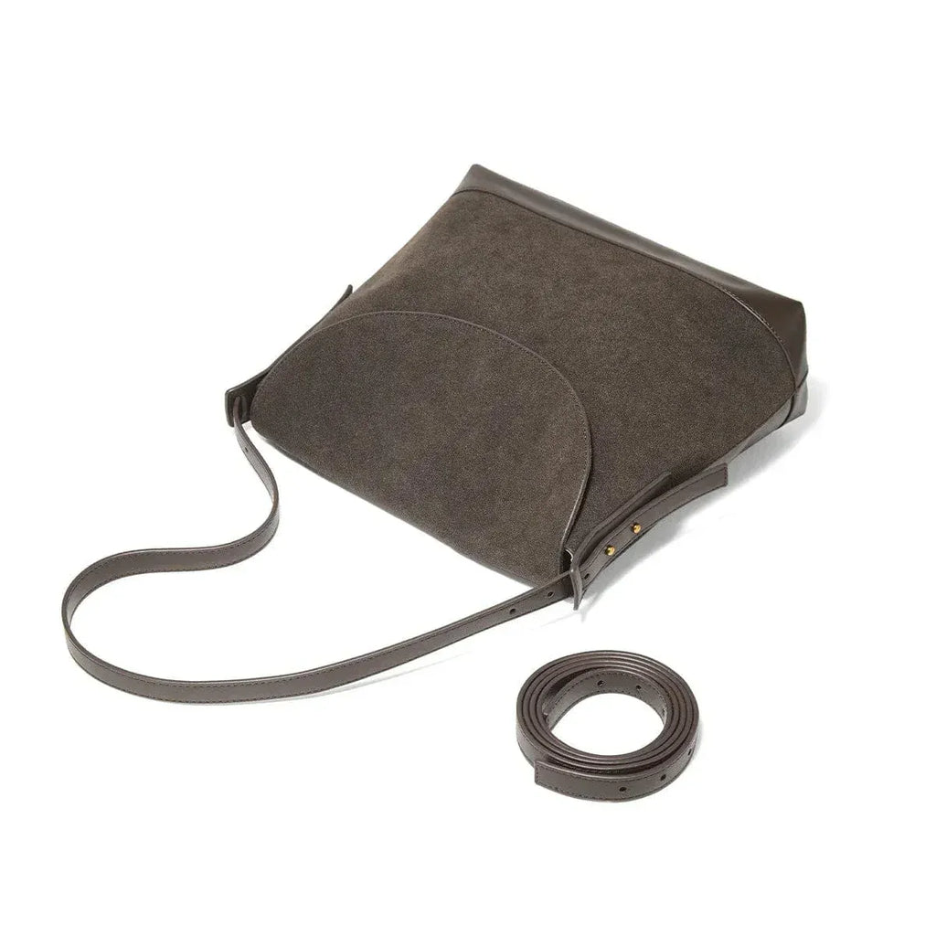 Sac seau en suédine rabattable