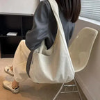 Sac seau en velours souple