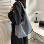 Sac seau en velours souple