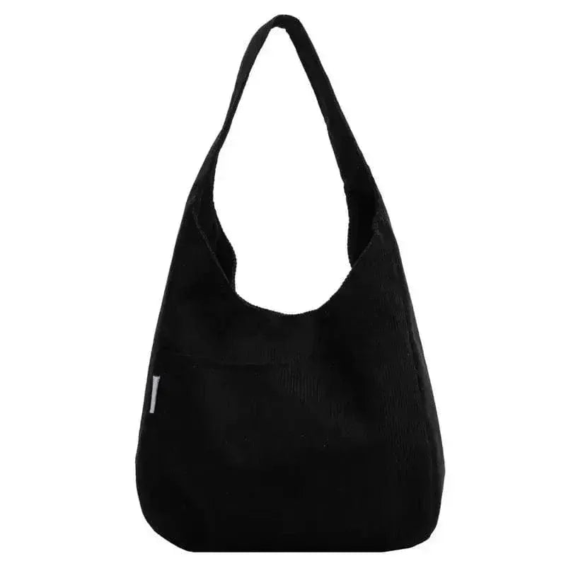 Sac seau en velours souple Noir