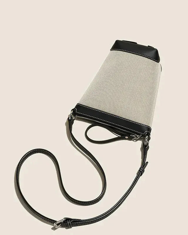 Sac seau étroit bicolore