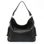 Sac seau large cuir souple Noir