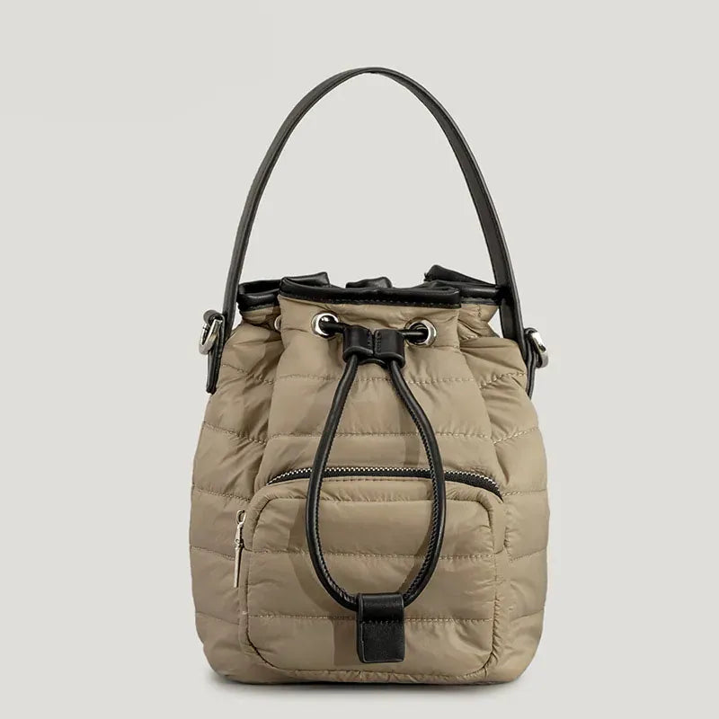 Sac seau matelassé Khaki