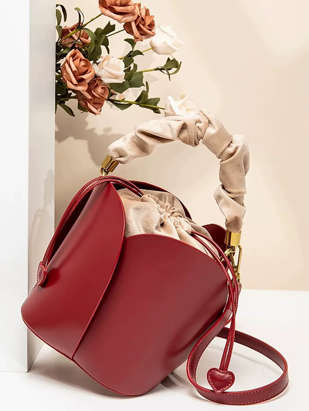 Sac seau pétale similicuir