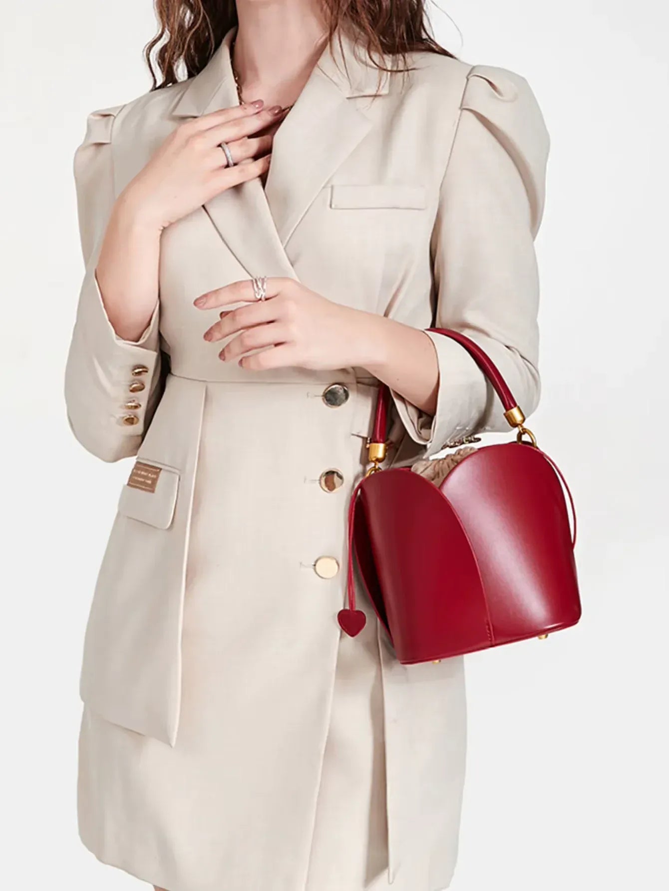 Sac seau pétale similicuir