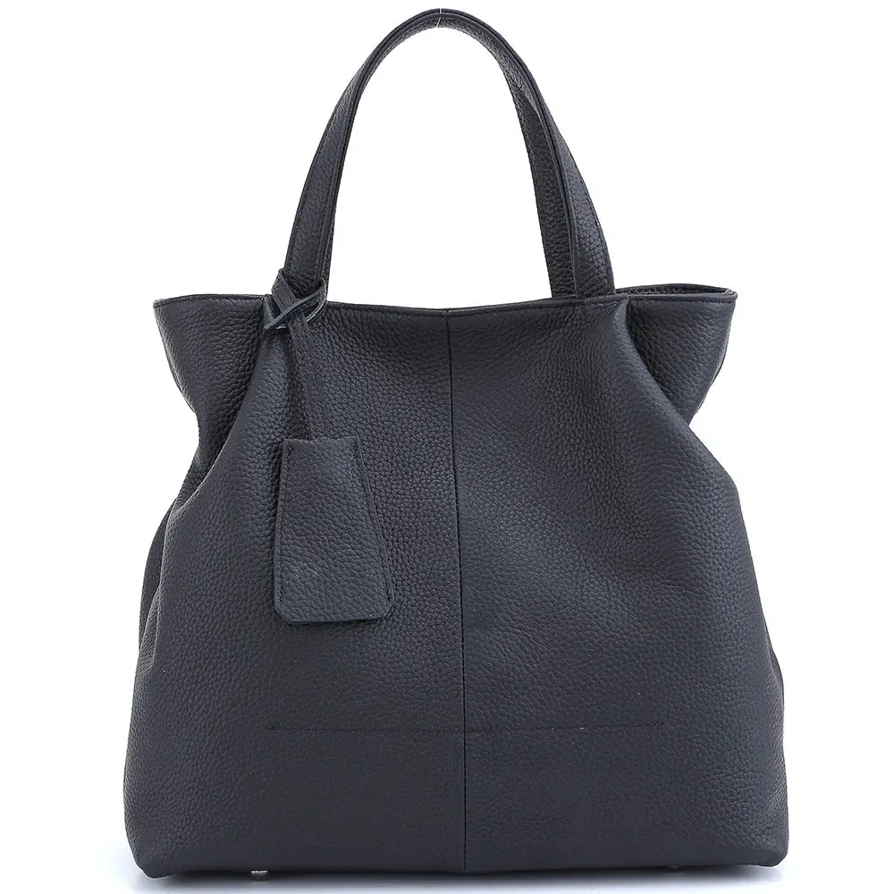 Sac seau pompon Noir
