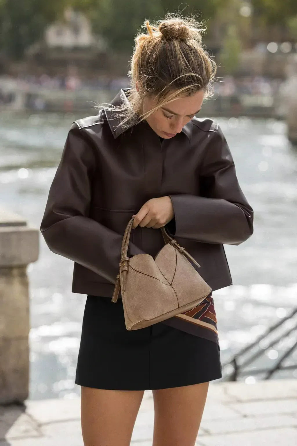 Sac seau portefeuille Khaki