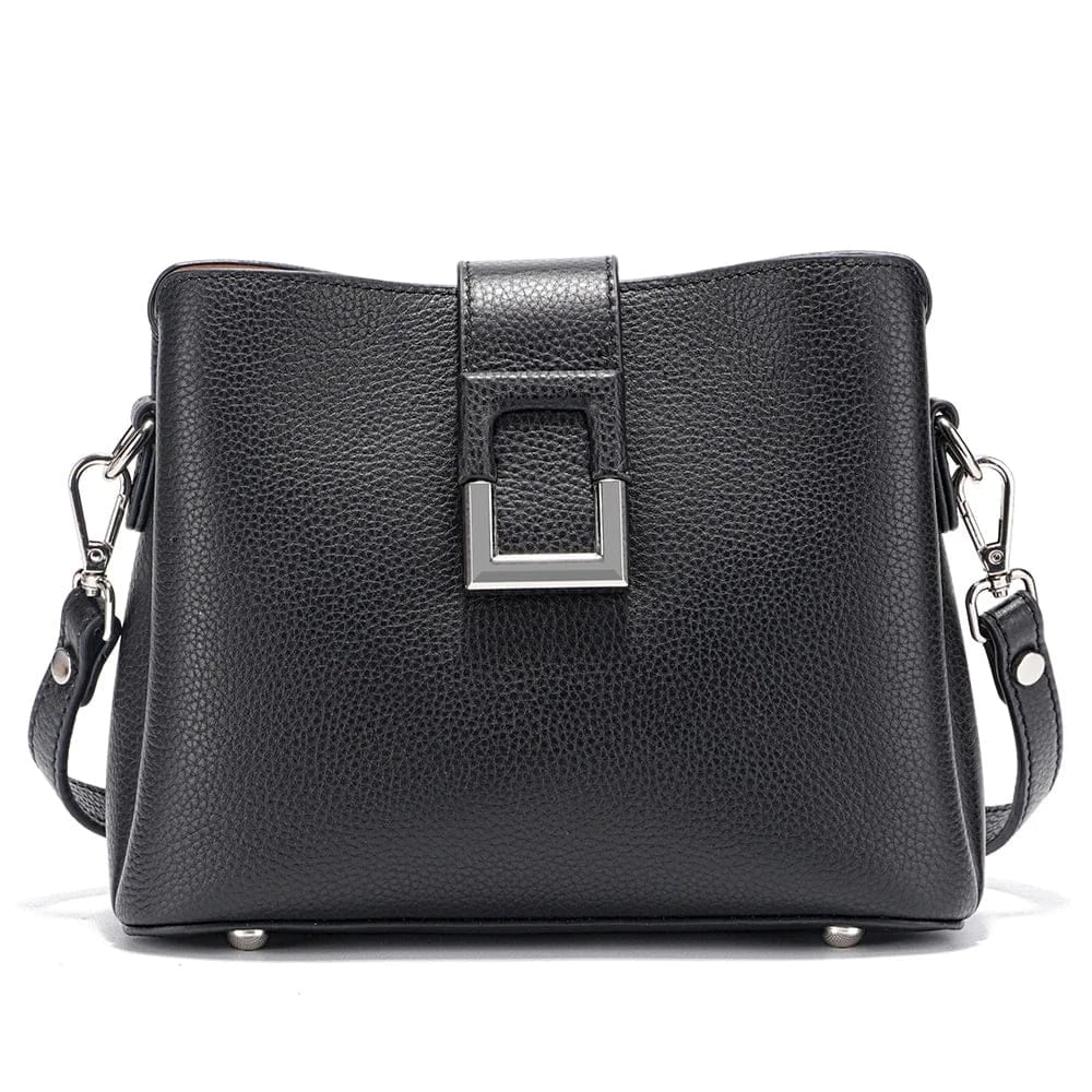 Sac seau rétro grainé Noir / (20cm<Max Length<30cm)