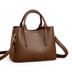 Sac seau simili cuir grainé marron