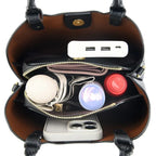 Sac seau simili cuir grainé marron