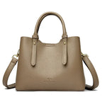 Sac seau simili cuir grainé marron Café