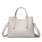 Sac seau simili cuir grainé marron Gris clair