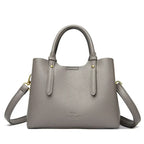 Sac seau simili cuir grainé marron Gris foncé