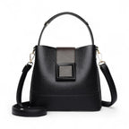 Sac seau similicuir grainé poche