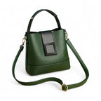 Sac seau similicuir grainé poche