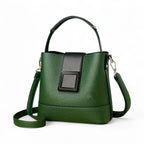 Sac seau similicuir grainé poche