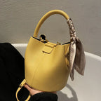 Sac seau similicuir lotus Jaune