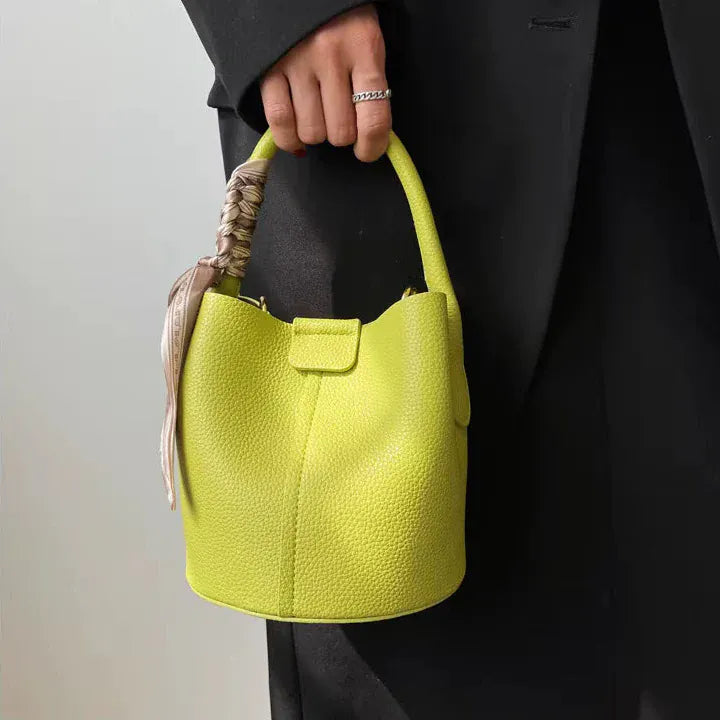 Sac seau similicuir lotus Vert