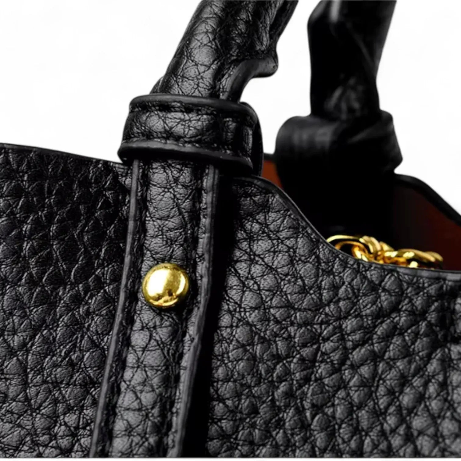 Sac seau similicuir noir Noir