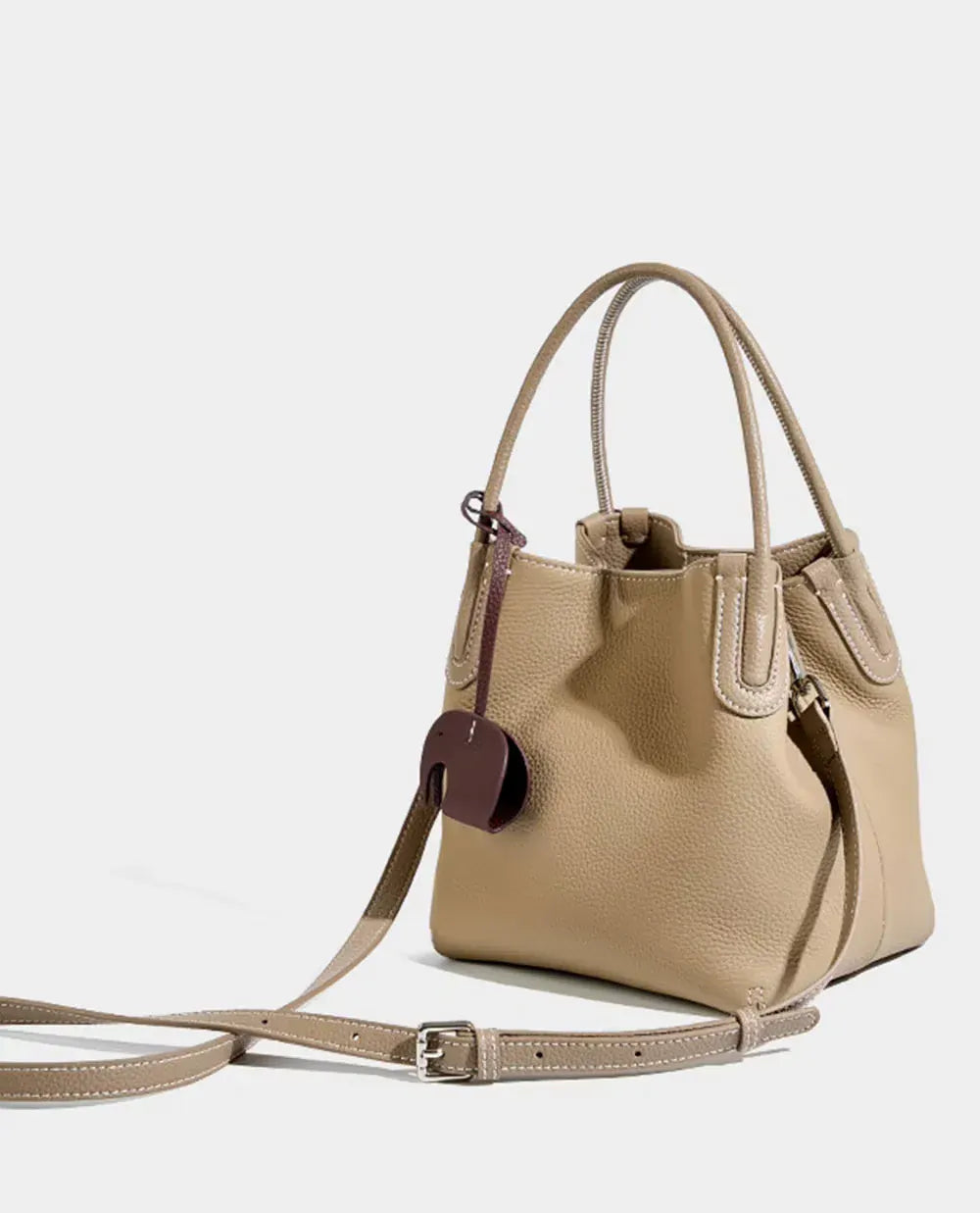 Sac seau souple cuir glands