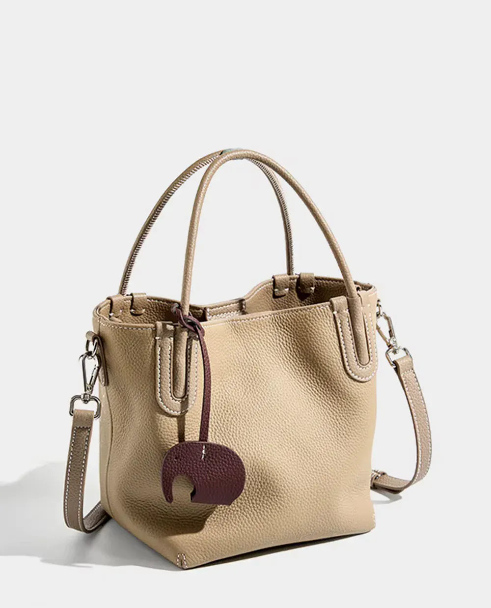 Sac seau souple cuir glands