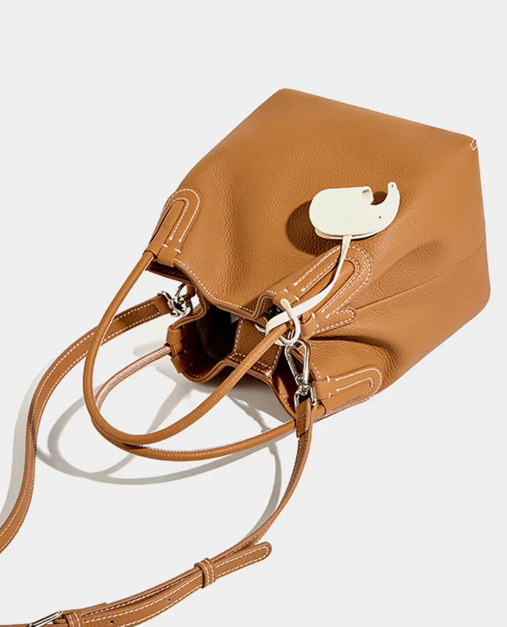 Sac seau souple cuir glands