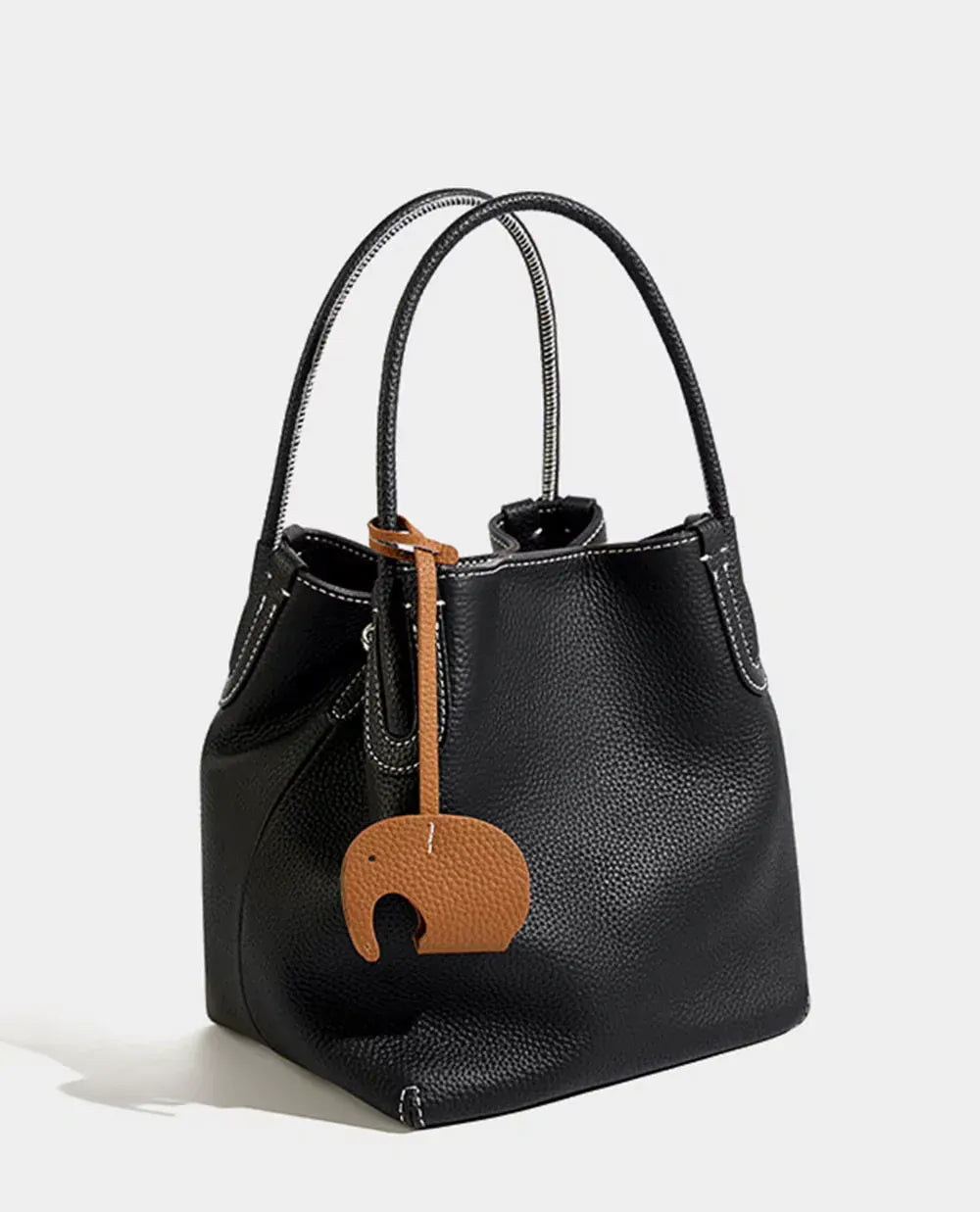 Sac seau souple cuir glands