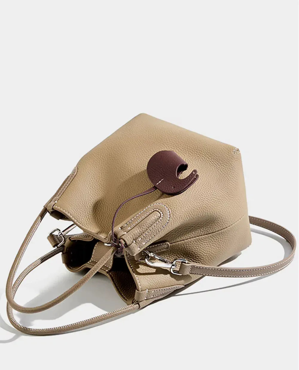 Sac seau souple cuir glands