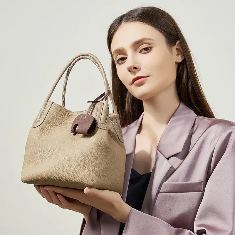 Sac seau souple cuir glands