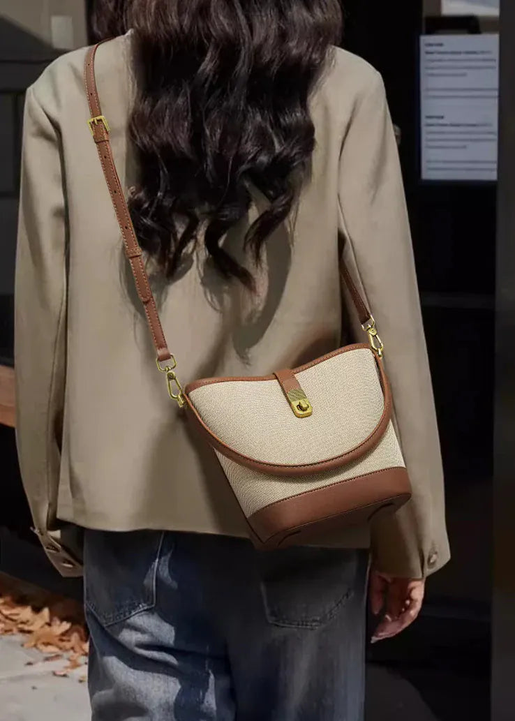 Sac seau toile bicolore