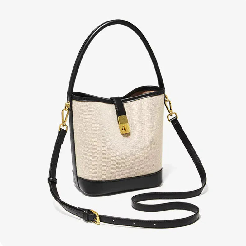 Sac seau toile bicolore